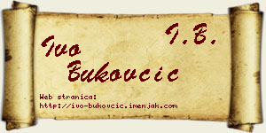 Ivo Bukovčić vizit kartica